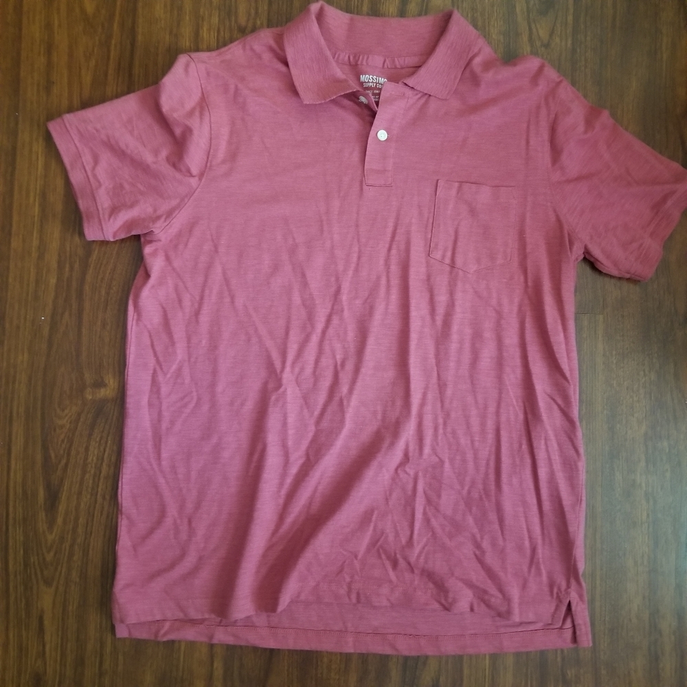 Red Pink Polo Shirt Collar Half Button Target